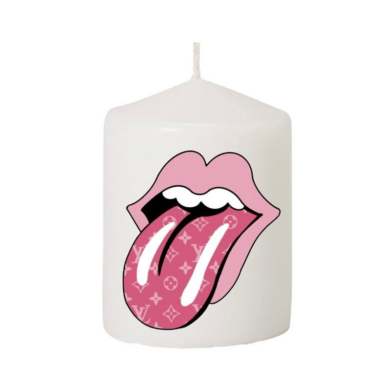 Designer Rolling Stones Candle